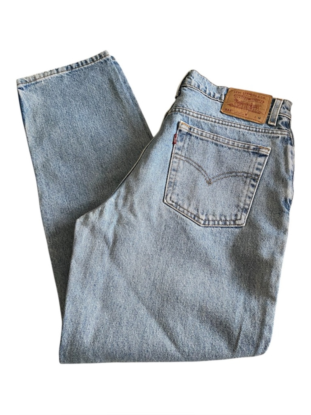 Vintage 90s Levi's Women's Light Blue Straight-Leg Jeans